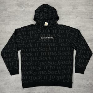 Midnight Organic Larry June Hoodie XL Black Sock It To Me AOP Limited Edition